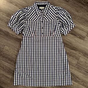 Lee Mathews Bessie Check Mini Dress